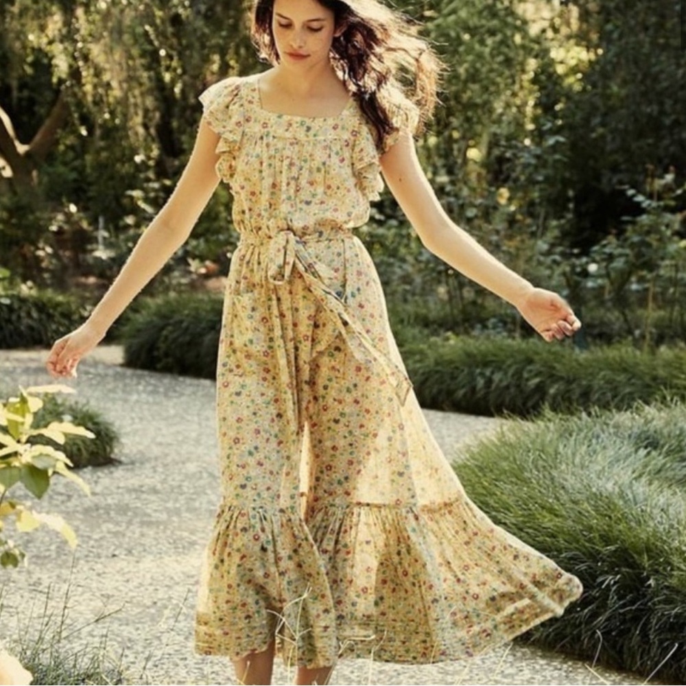 DOEN SONNET DRESS XS TASHA GARDEN PRINT